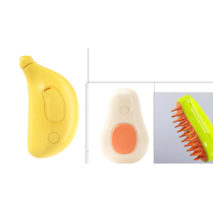 Cat Steam Brush, 3 In 1 Steamy Pet Brush, Silicone Massage Dog Hair Remover Comb